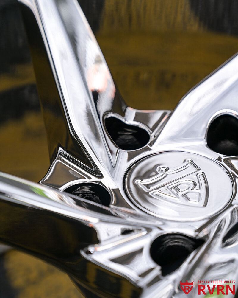 Corvette chrome rims RV-MC35 custom reflection angle