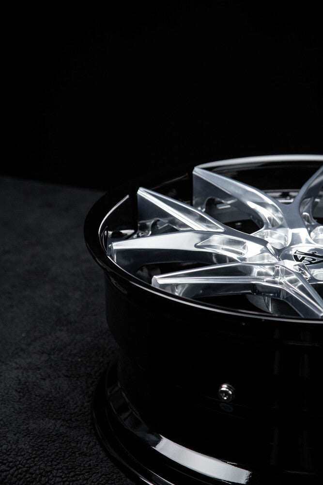 RV-DR08 black and polished forged wheels for Lexus IS300