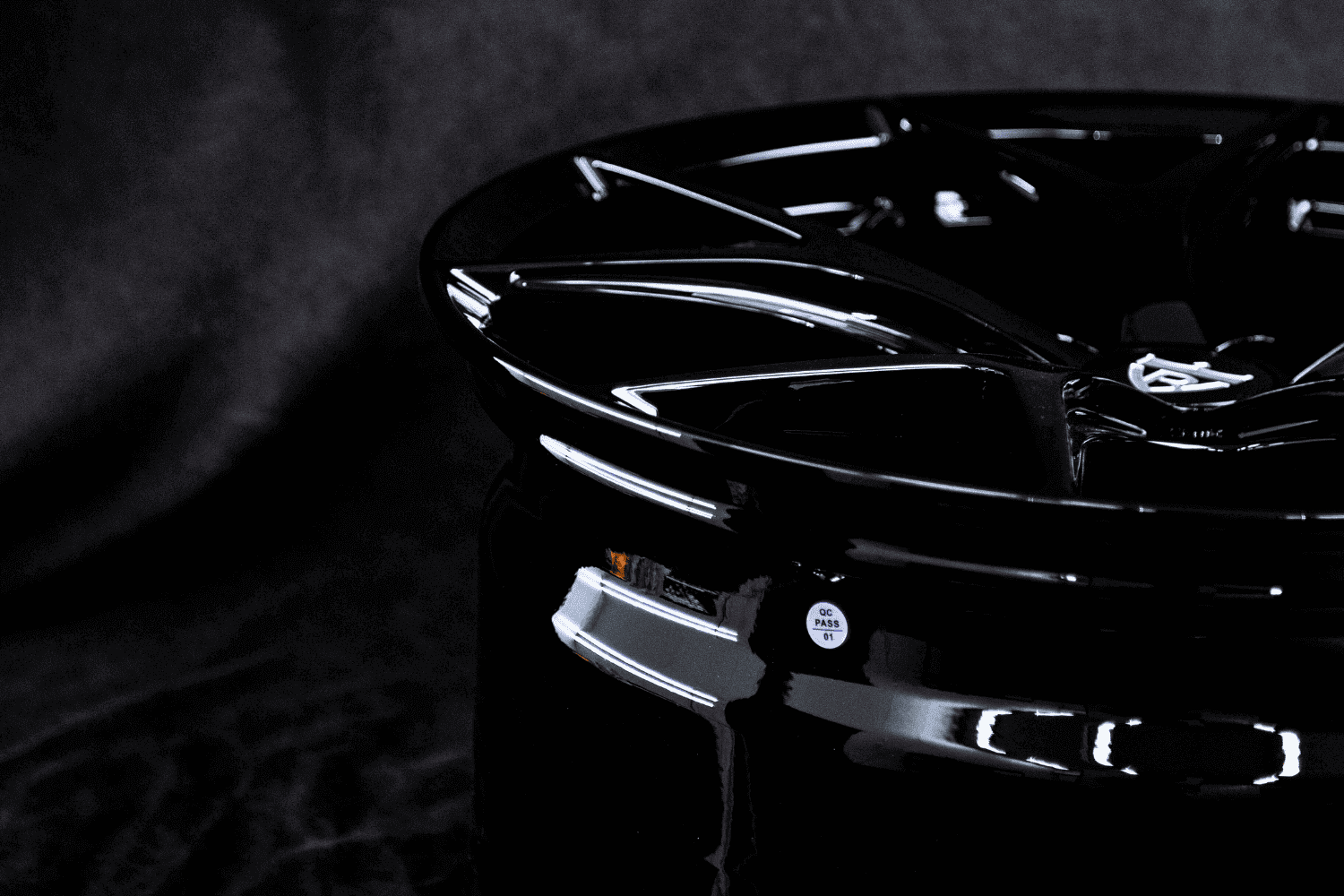 Forged design detail on RVRN black wheel for Mercedes CLE300
