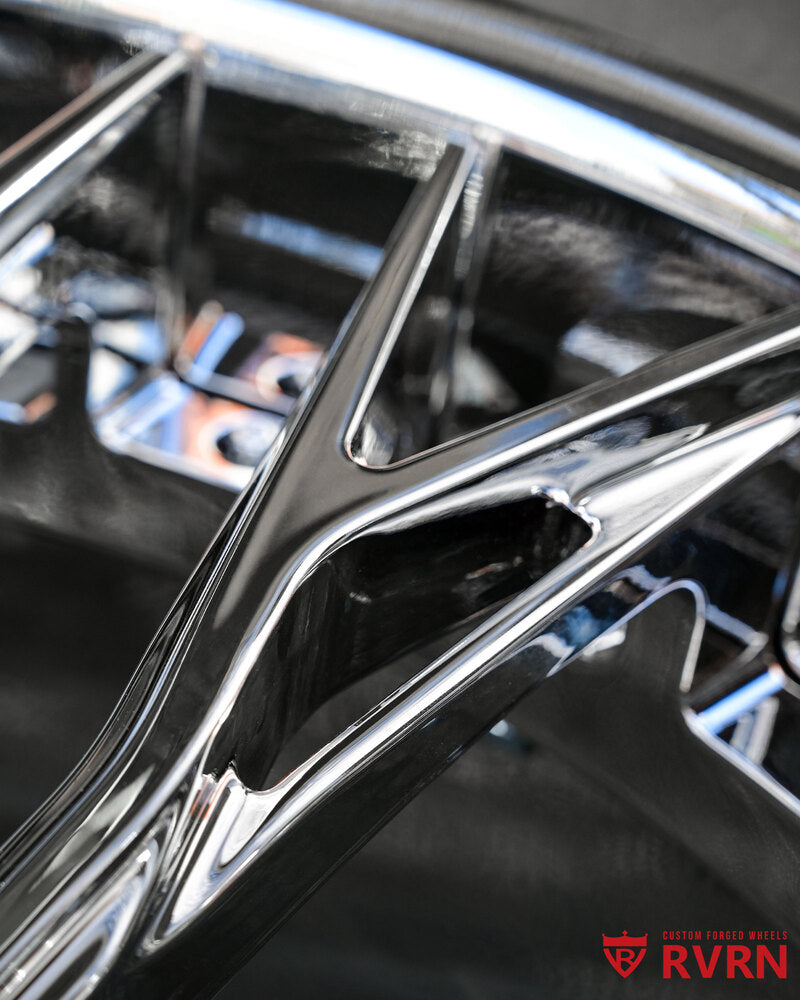 Custom forged wheels Corvette C8 Z06 RV-DC04 rims in chrome