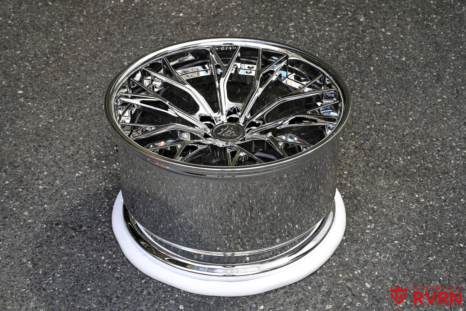 Corvette C8 Z06 chrome forged wheels RV-DC04 side profile 21x13