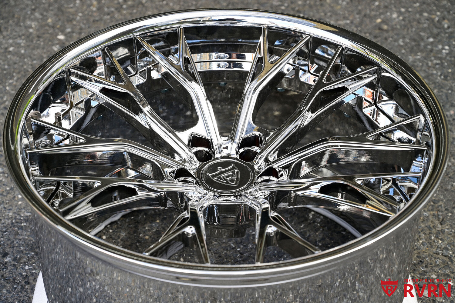 Deep dish Corvette C8 custom wheels RV-DC04 rear fitment