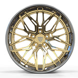 Staggered 20-inch RVRN RV-C081 Forged 2-Piece Wheels for BMW M6 in Chrome and Gold