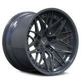 Custom forged carbon flash metallic wheel with unique concave design and glossy finish.