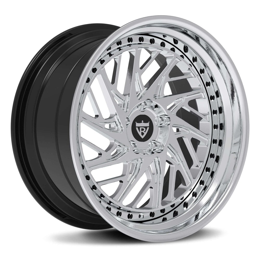 Black  custom 3-piece wheels RV-C13 by RVRN Wheels, tailored for enthusiasts who demand quality and style. Custom made to order for any vehicle, 20inch / 21inch rims
