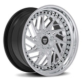 Black  custom 3-piece wheels RV-C13 by RVRN Wheels, tailored for enthusiasts who demand quality and style. Custom made to order for any vehicle, 20inch / 21inch rims