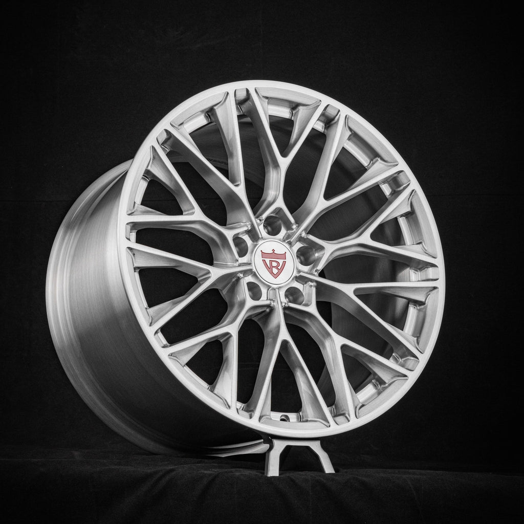 Custom forged brushed aluminum RVRN Wheels MP184 for Corvette C7 Z06