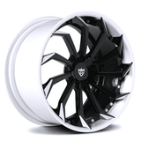 Custom forged 2-piece wheels for Corvette C1-C8, 19-inch and 20-inch staggered fitment, aggressive style, free shipping included