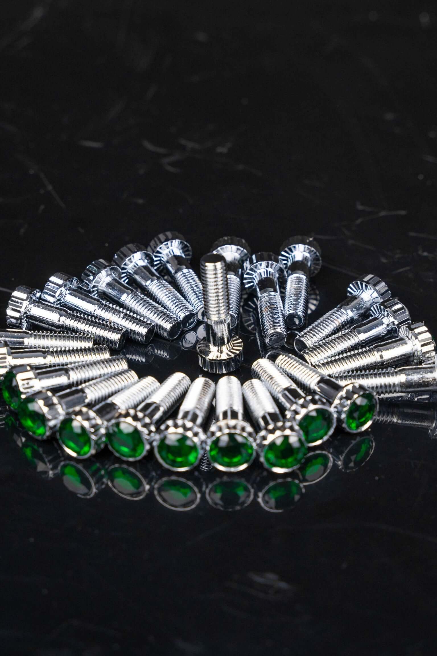Crystal Shiny Screws for Dodge Dakota R/T Wheels and Custom 6 Lug Rims, Handmade with Embellished Rhinestones, Sizes 17-26 Inch Available