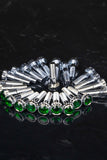 Crystal Shiny Screws for Dodge Dakota R/T Wheels and Custom 6 Lug Rims, Handmade with Embellished Rhinestones, Sizes 17-26 Inch Available