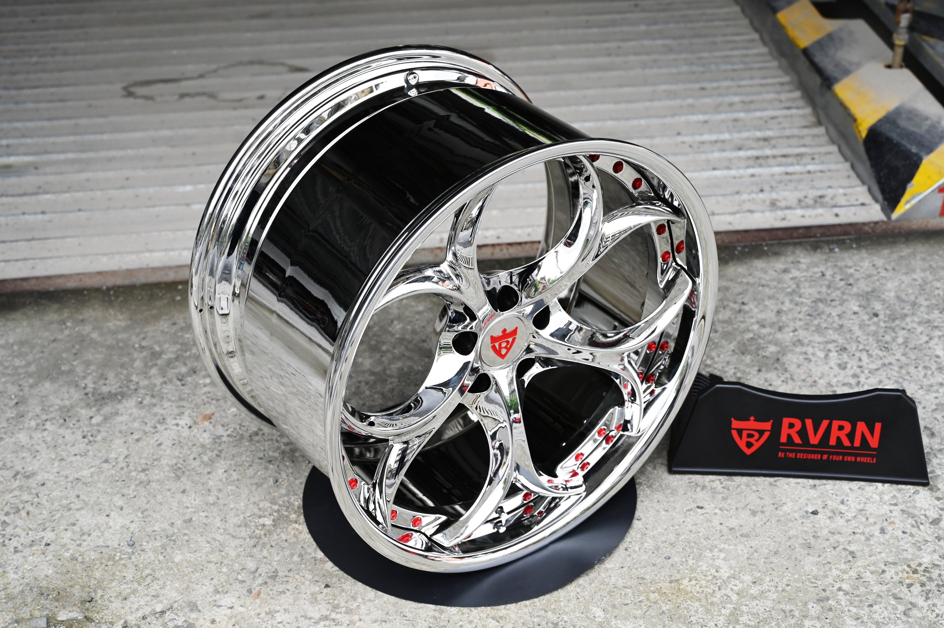 2019 Corvette C7 Z06 Custom Chrome Wheels-RVRN RV-DS016 Forged 2pc rims-red