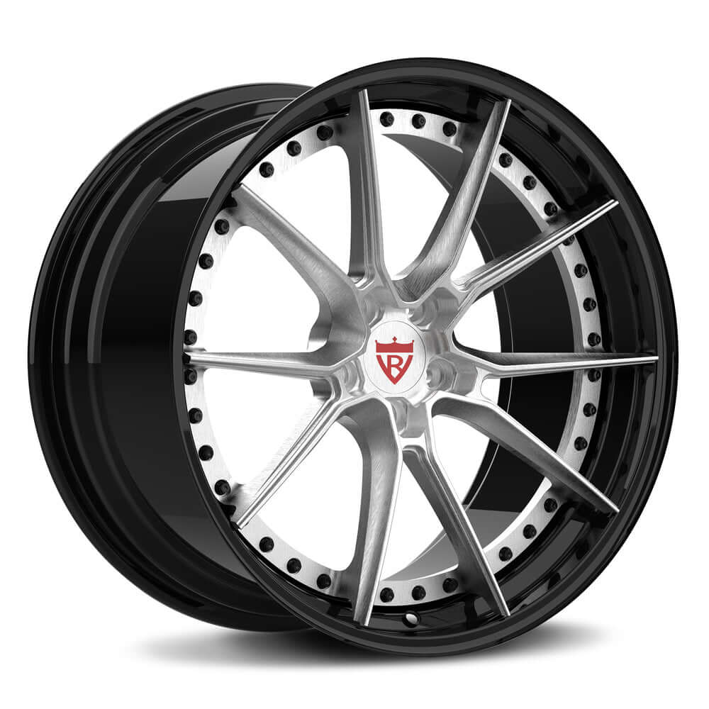 Aston Martin wheels in silver and black finish with 10 spoke design for luxury performance