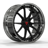 Polished black RV-DB082 forged wheels – custom Tesla Model S luxury rims