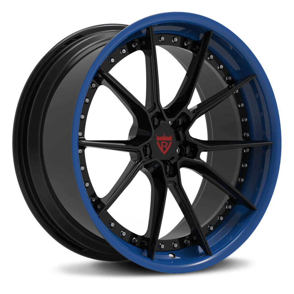 Gloss blue and black RVRN two-piece wheels – RV-DB082 for competitive builds