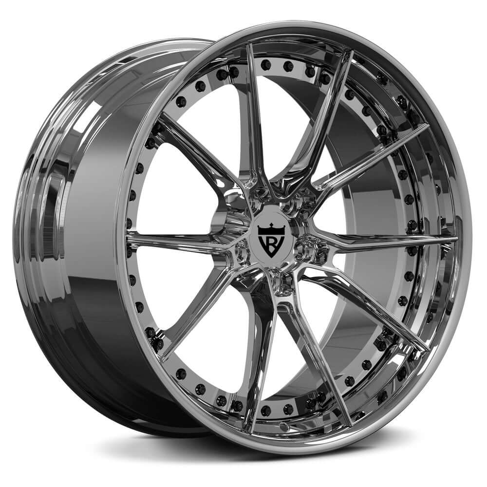 Chrome Custom Forged two piece wheels series for luxury sports race cars-RVRN Wheels