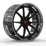 Chrome and black rims RVRN RV-DB082 2-piece race wheels