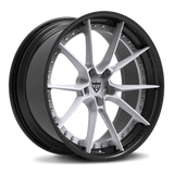 White and black RV-DB082 wheels – custom 10-spoke design for Tesla Model S