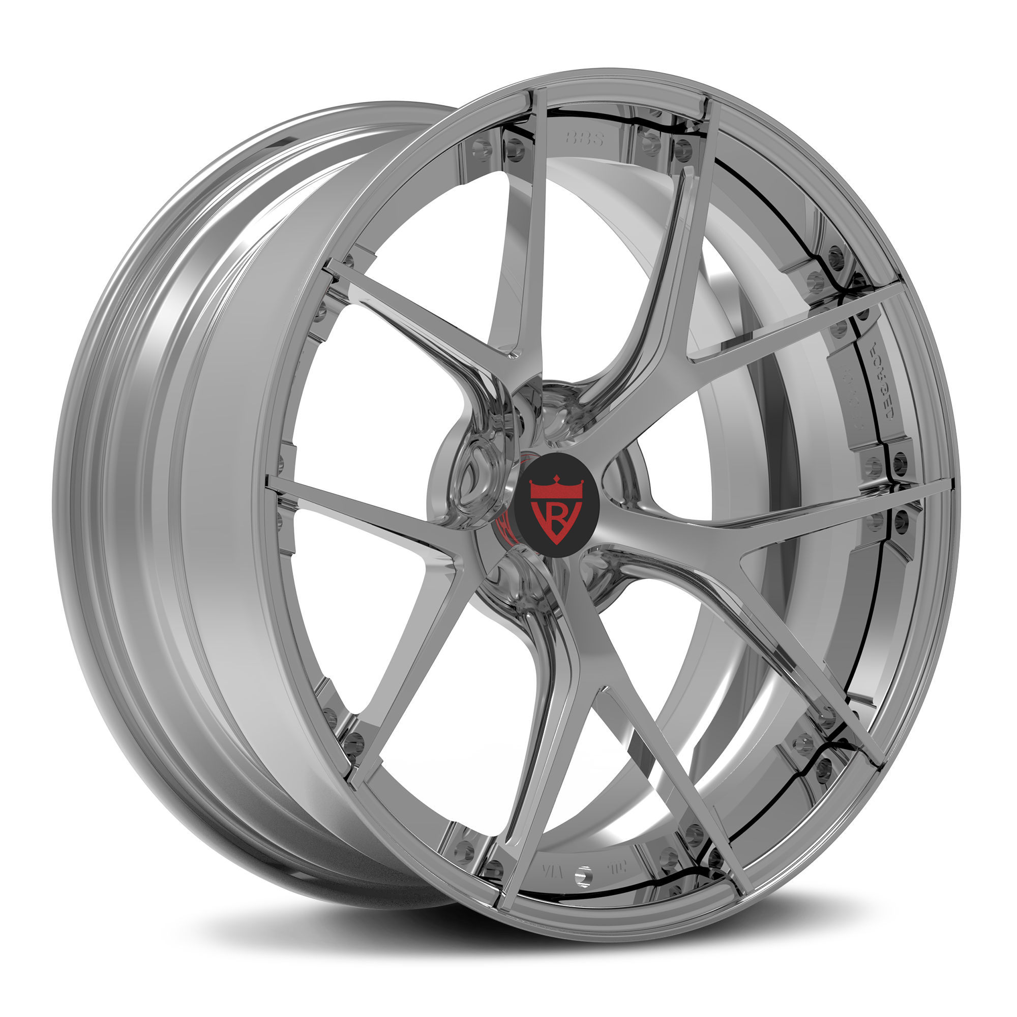 Custom 2 Piece Forged Wheel RV-DB189, high-performance alloy wheel for BMW M4, Cadillac, Ford, Tesla, and more.