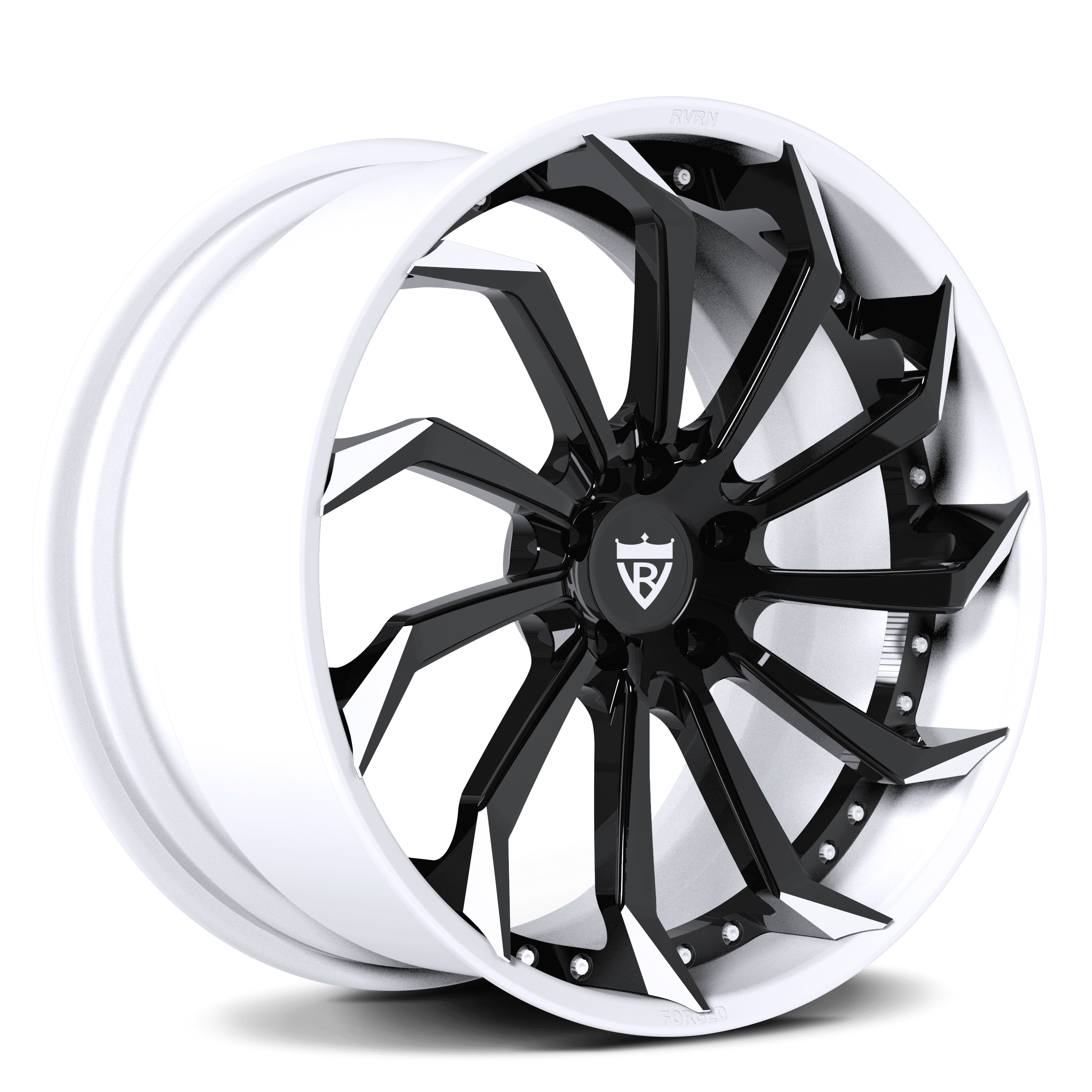Custom forged 2-piece RV-DC01 wheel for Corvette C1-C8, aggressive style, 19-20 inch staggered fitment, free shipping