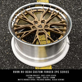 Custom forged RV-DC04 wheel with matte bronze spokes and polished barrel for a Lexus SC430.