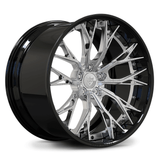 Custom forged 2-piece concave wheel design, showcasing a deep concave style for C8 Corvette and other vehicles.