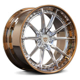 Copper and Polish rims for your Corvette C7, C8 Z06-RVRN custom forged 2-piece wheels series RV-DC05