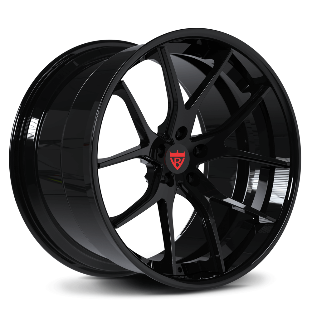 Aston Martin Vantage wheels in glossy black, custom-built to order-RVRN custom forged 2-piece wheels RV-DC24