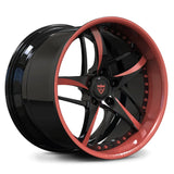 Rose Gold Lip & Spoke Custom Forged 2-Piece Wheel – Luxury Deep Dish Rims for Cars