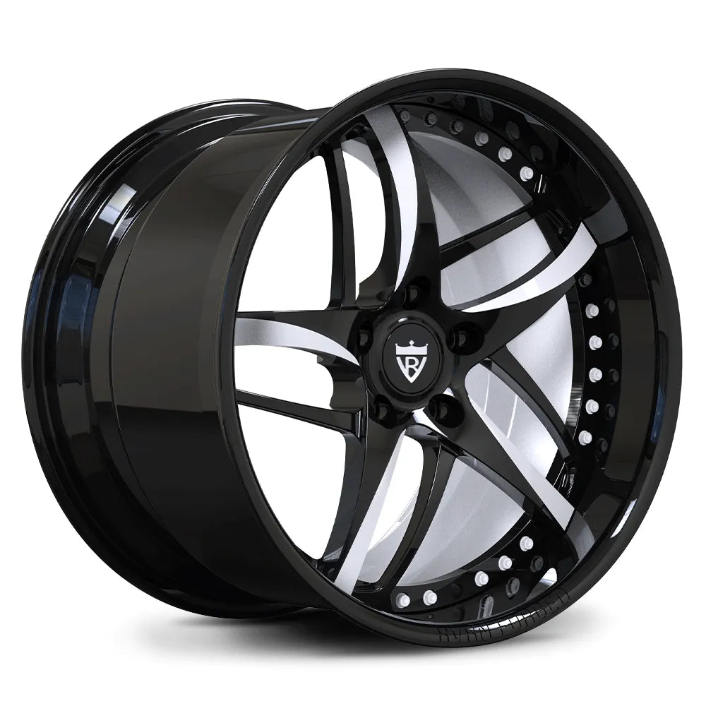White Spoke & Inner Barrel Forged 2-Piece Deep Dish Wheel – Custom Corvette Rims