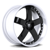 White wheels for Tesla Model Y and 3 and S-deep dish 5 lug custom forged 2-piece rims-rvrn forgd-RV-DF93