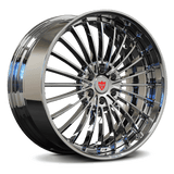 Custom forged 2-piece wheel RV-DG02 in 17"-26" with max concavity, aerospace-grade aluminum, PCD, and center bore customization.