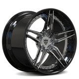 Custom forged 2-piece RV-DP03 wheel for Porsche 911, 5 lug rims, 17"-26" available, aerospace-grade 6061-T6 aluminum alloy