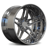 C5 Corvette 18" 5 spoke wheel in chrome finish, deep dish rims, custom forged 2-piece by RVRN Wheels