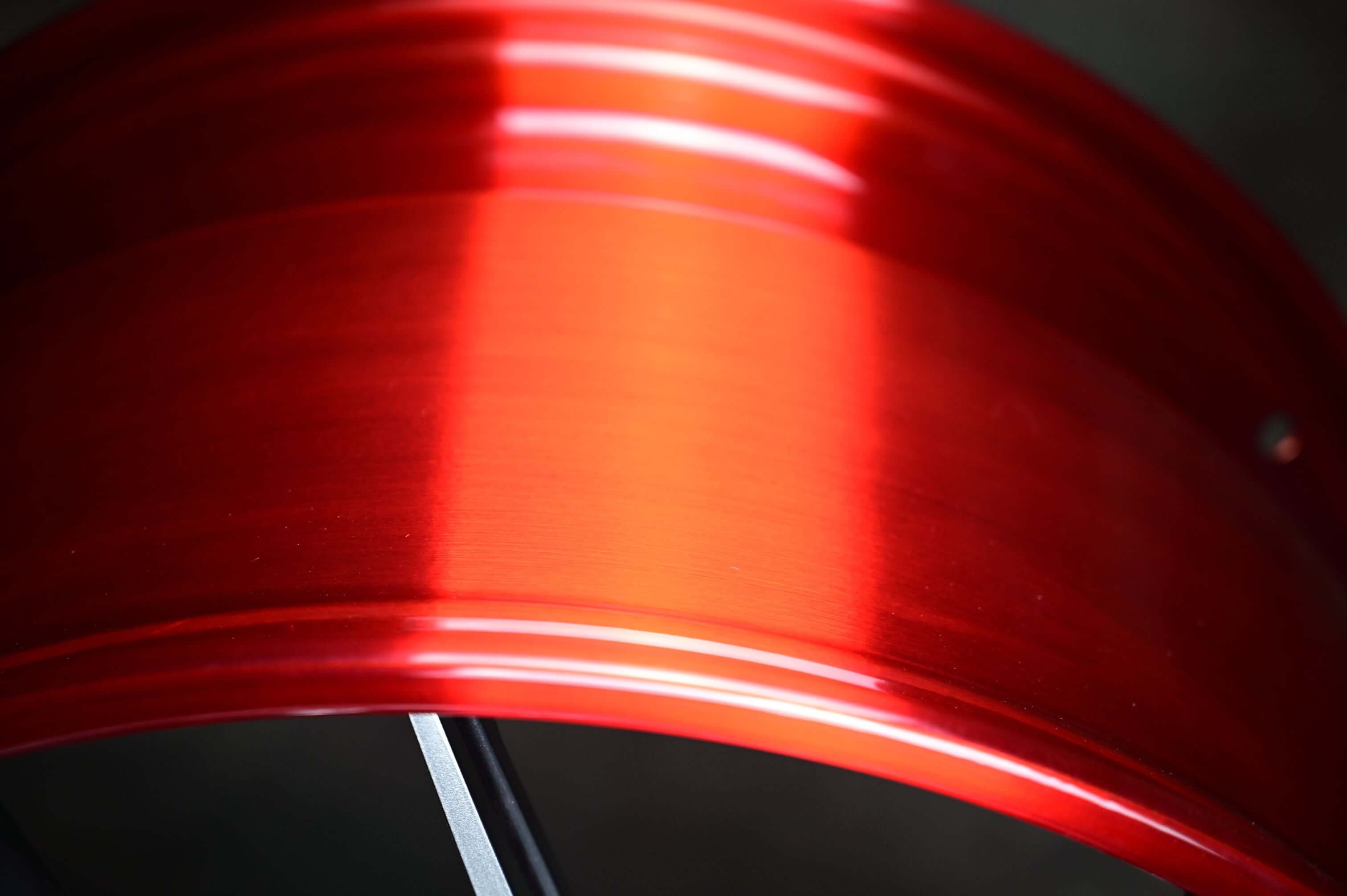 Custom red and grey forged wheels for C5 Corvette – 20x10.5 front and 20x12.5 rear