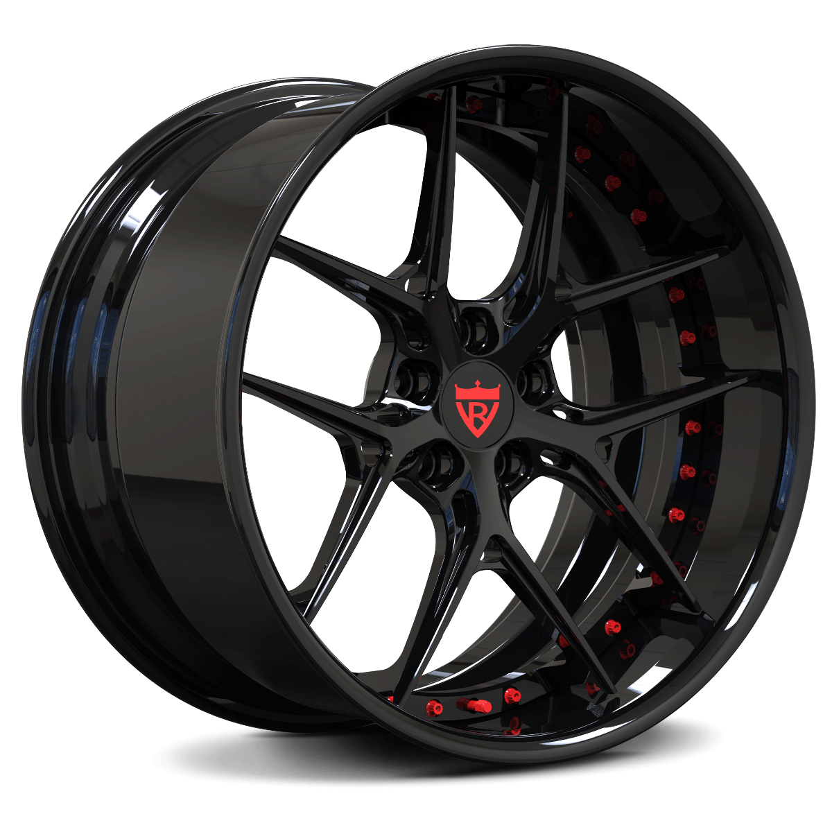Custom black forged wheel for 1964-1970 Chevelle-RVRN 2-Piece wheels RV-DR08 Series