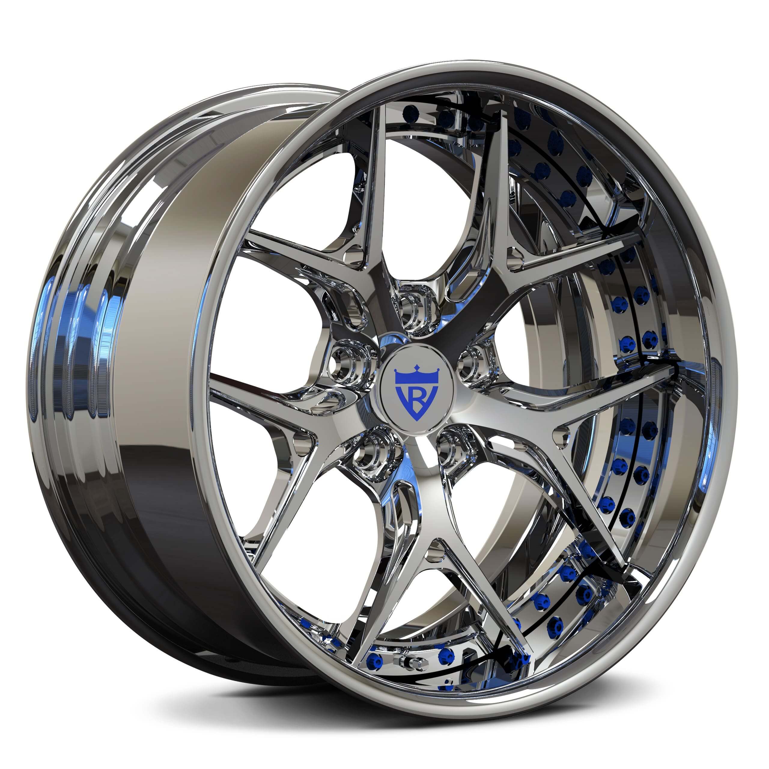 Chevy camaro custom aftermarket wheels-deep concave chrome custom rims- RVRN Forged RV-DR08D