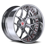 20inch chrome and red deep dish custom aftermarket forged wheels for trucks and suvs, RVRN Wheels RV-DR08D Series