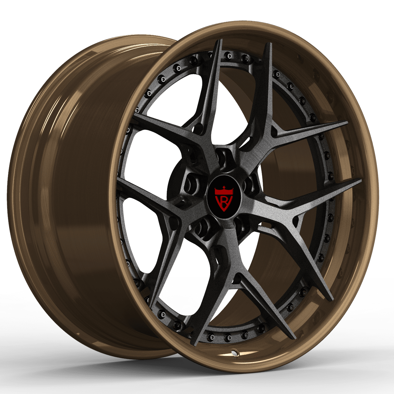 Black and Bronze custom forged wheels for Chevy Camaro-RVRN Wheels