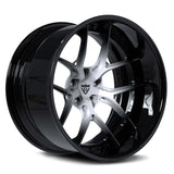 white and black deep dish custom aftermarket forged wheels for trucks and suvs, RVRN Wheels RV-DR08D Series