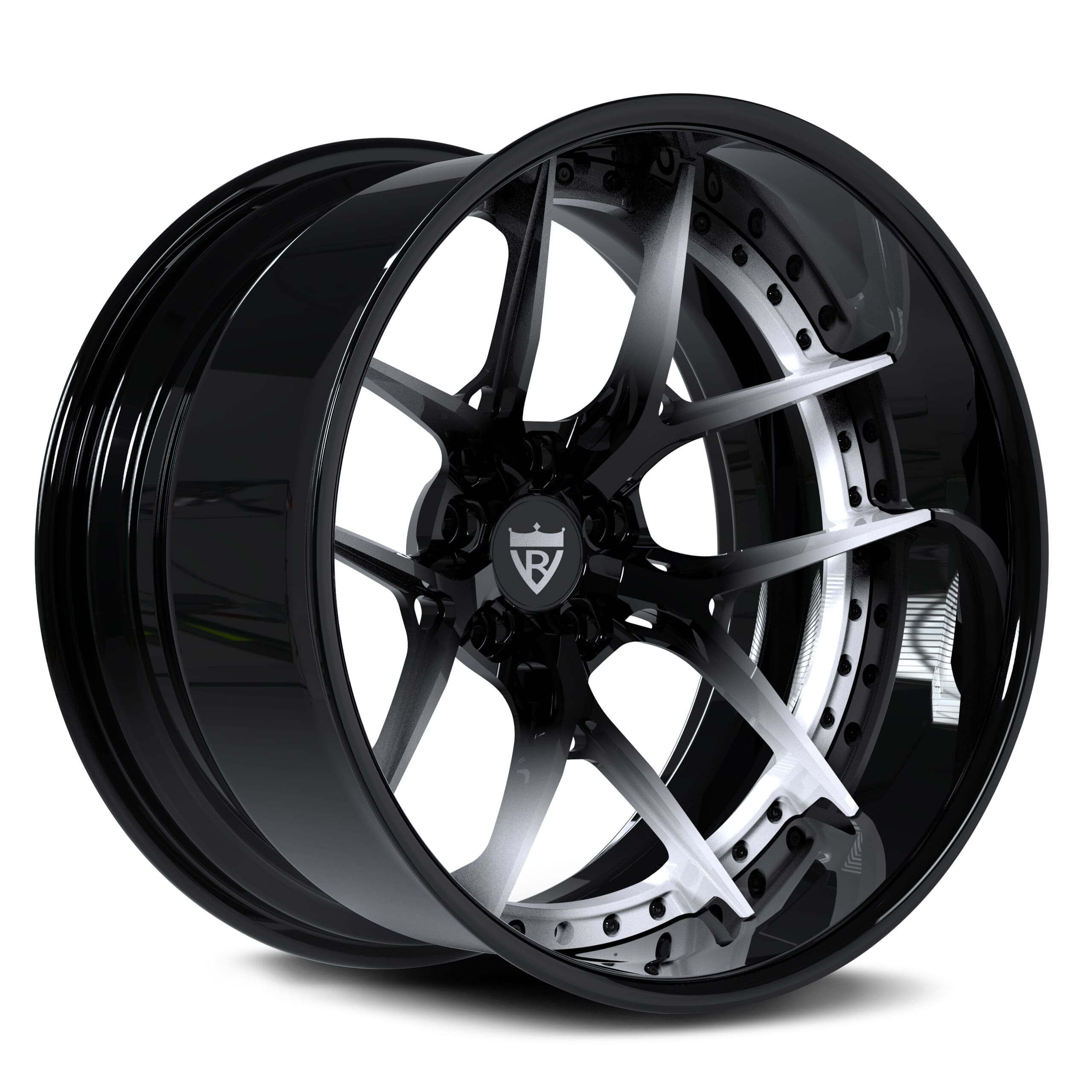 White custom aftermarket forged wheels&rims for trucks and suvs, RVRN Wheels RV-DR08D Series