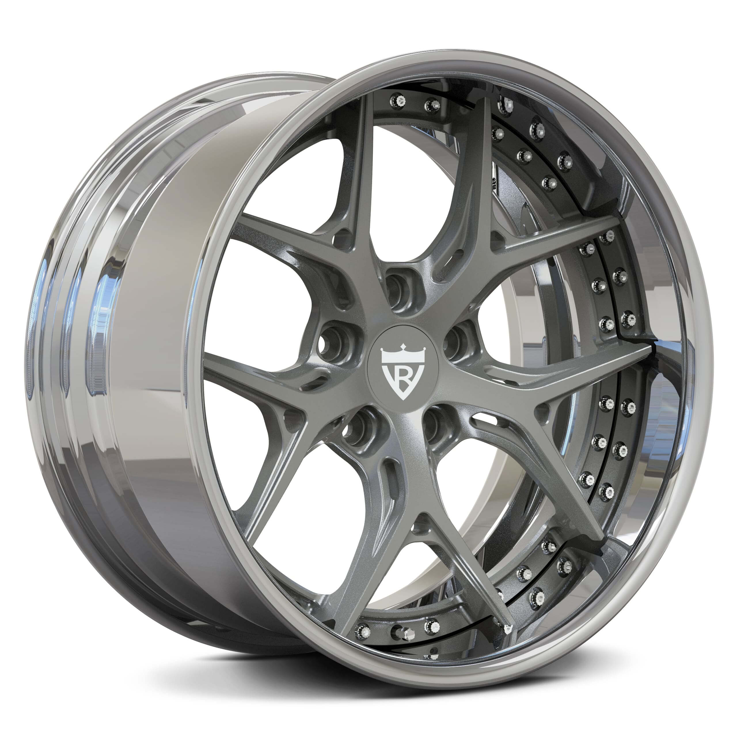 Chevy camaro custom aftermarket wheels-deep concave chrome custom rims- RVRN Forged RV-DR08D
