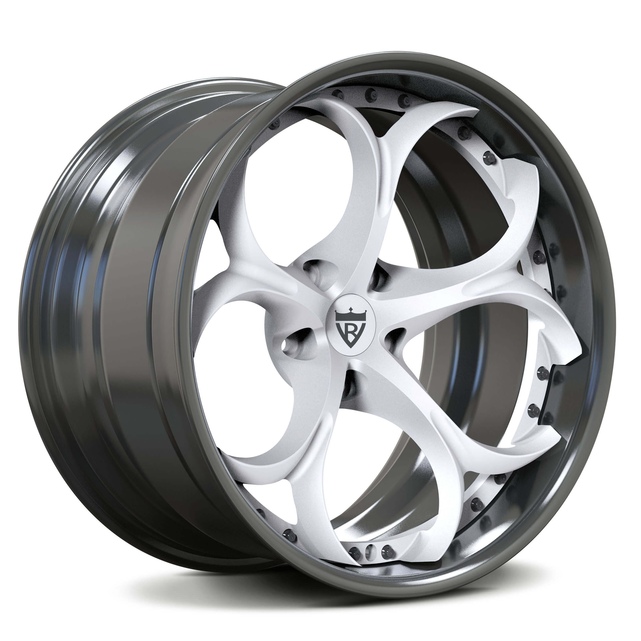 2024 Acura Integra Custom Forged Wheels-White and Black RVRN RV-DS016 2-Piece Rims