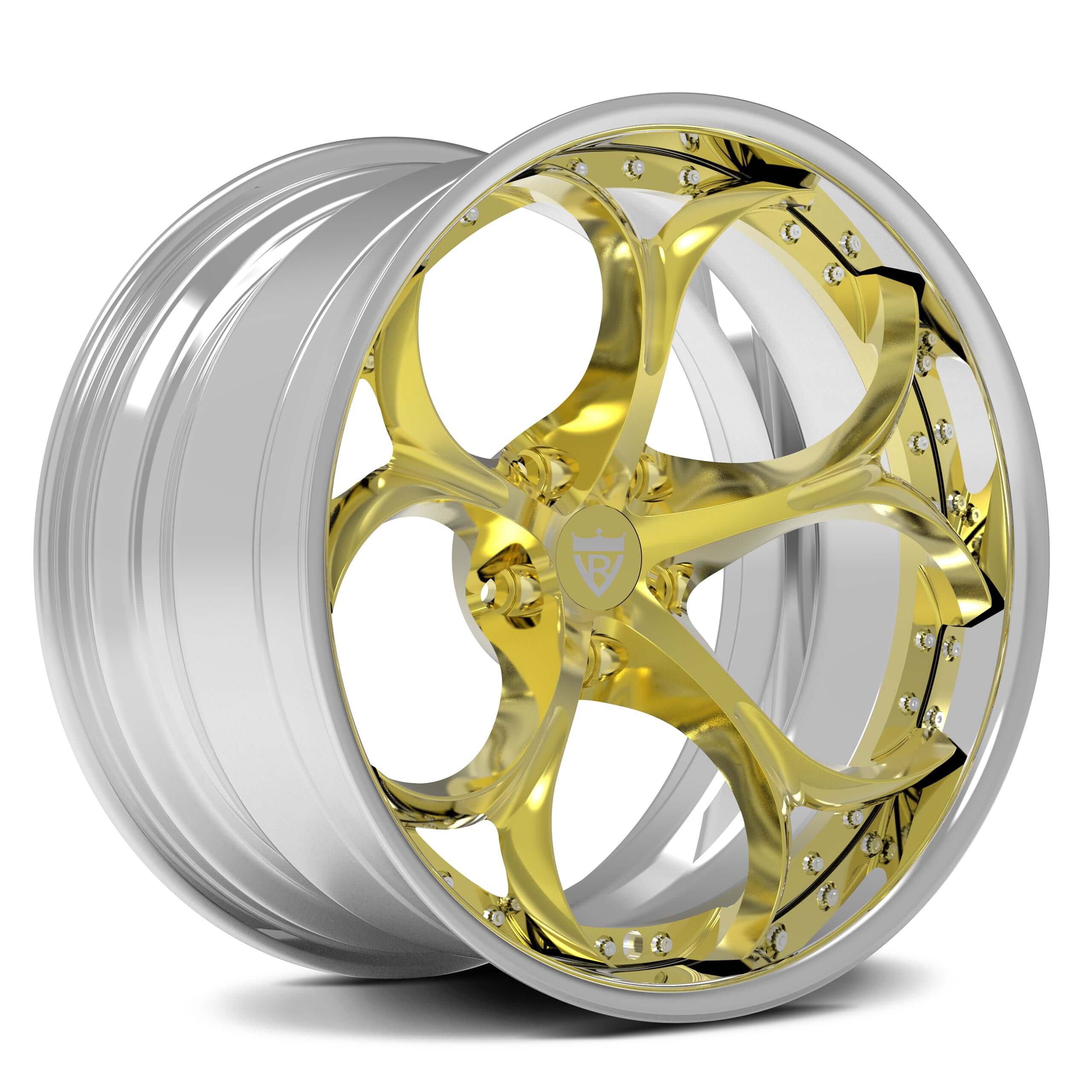 CUSTOM 2 PIECE FORGED BLACK WHEELS: RV-DS016