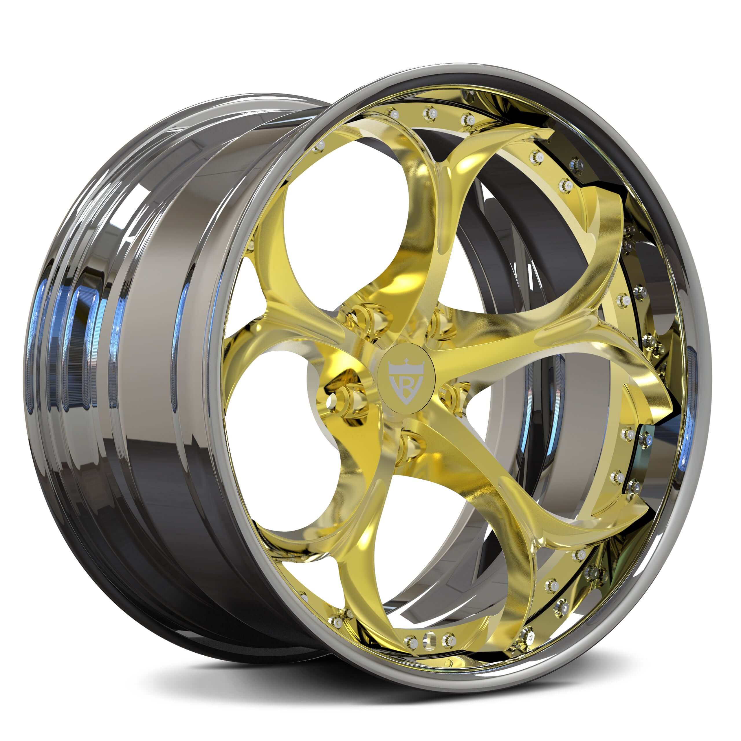 Tesla Model 3,Y,S Wheels-Custom aftermarket forged 2pc black rims-DS016 series-RVRN Forged