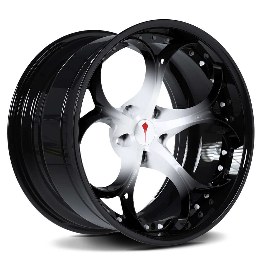 Custom forged 2 piece wheel design, perfect for Corvette C8 aftermarket rims and other high-performance vehicles.