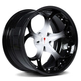Custom forged 2 piece wheel design, perfect for Corvette C8 aftermarket rims and other high-performance vehicles.