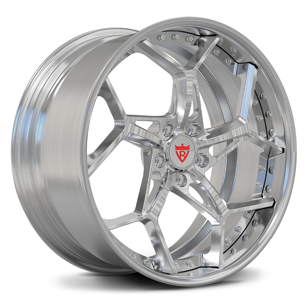Close-up of C8 Corvette front with RV-DV03 forged 2-piece wheels