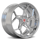 Close-up of C8 Corvette front with RV-DV03 forged 2-piece wheels
