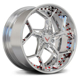 Different finish options of RVRN RV-DV03 wheels for C8 Corvette
