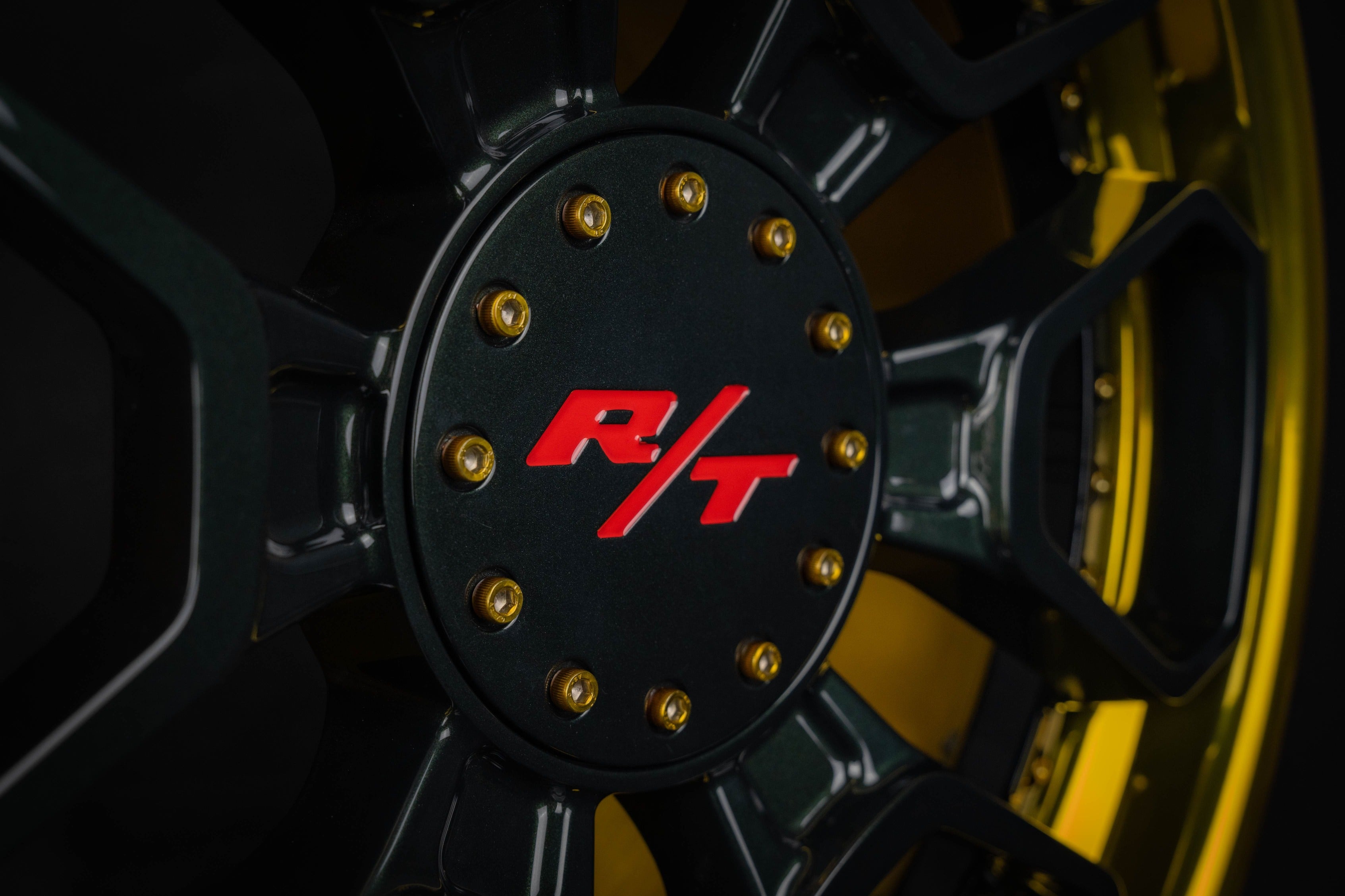 Close-up of a Dodge Dakota RT wheel with a 6 lug pattern.